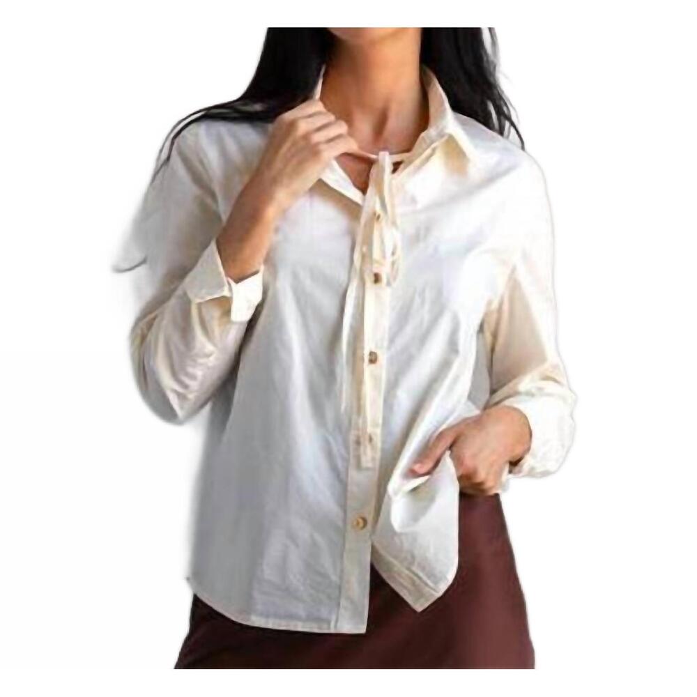 NEW CARE TUCKER secretariat poplin shirt in ivory